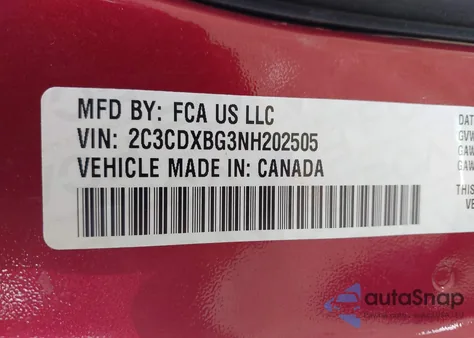 2022 Dodge Charger Sxt Rwd z USA, uszkodzony, nr VIN 2C3CDXBG3NH202505